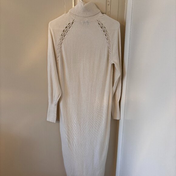 Malorri Stitch Insert Long Sleeve Midi Sweater Dress - Picture 3 of 11